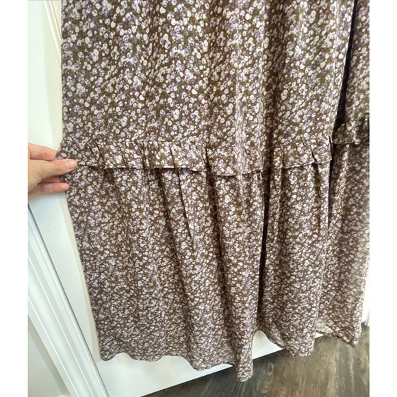 ASTR the Label Women's Boho Floral Tiered Maxi Dress Sz XS Smocking Peasant - Picture 12 of 15